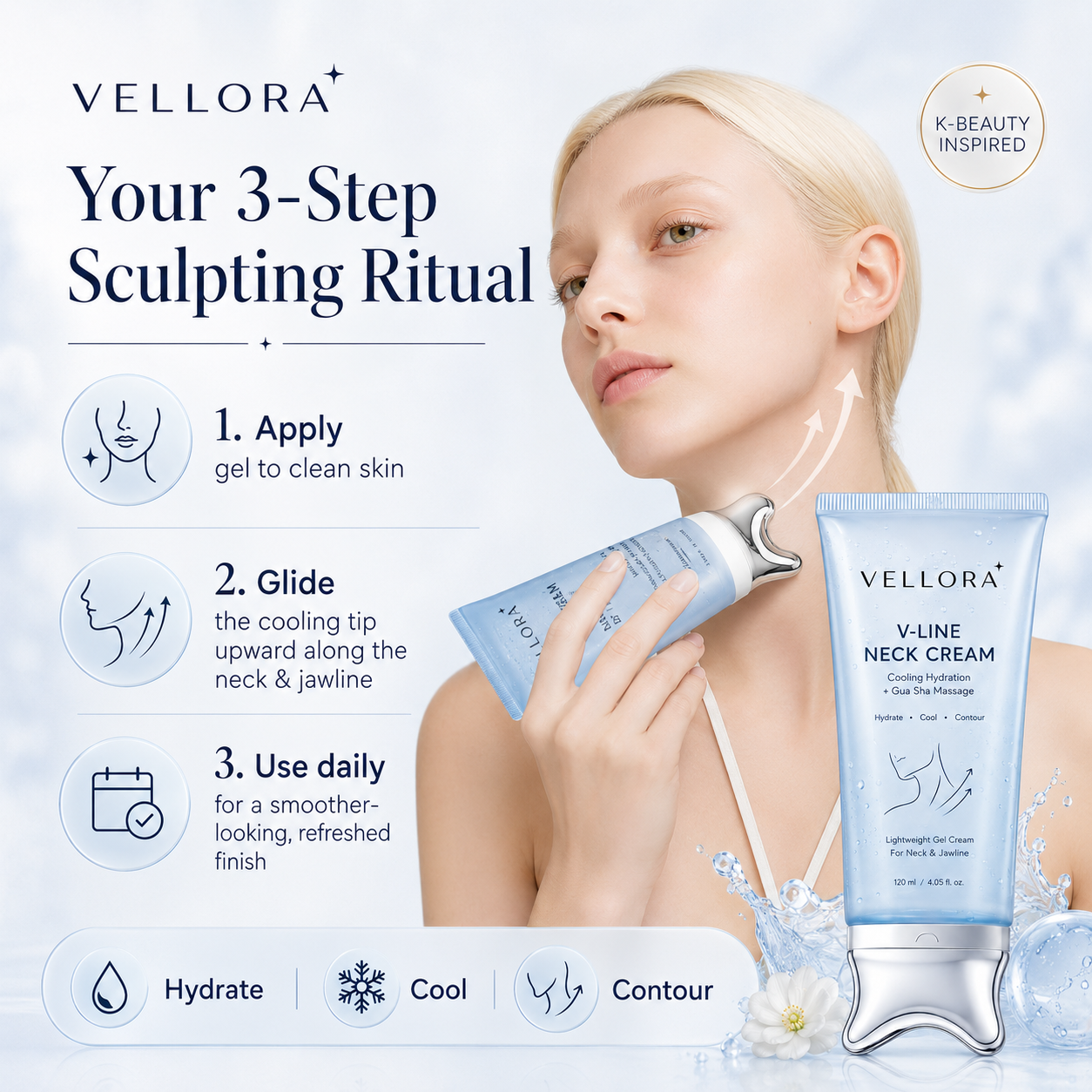 Vellora V-Line Neck Cream